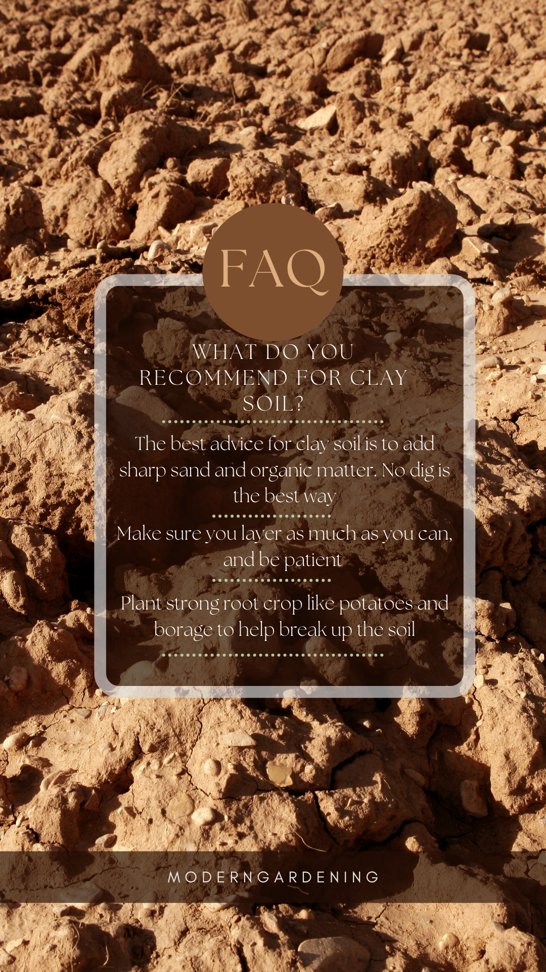 FAQ: What do you recommend for clay soil?