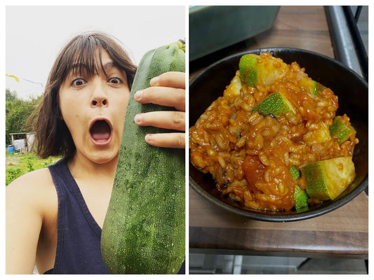 Courgette and tomato risotto