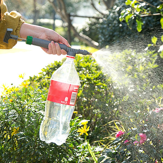 Adjustable high pressure watering system for drinks bottle